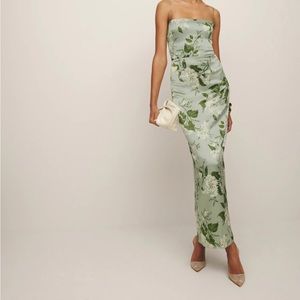 Frankie Silk Dress - tea garden